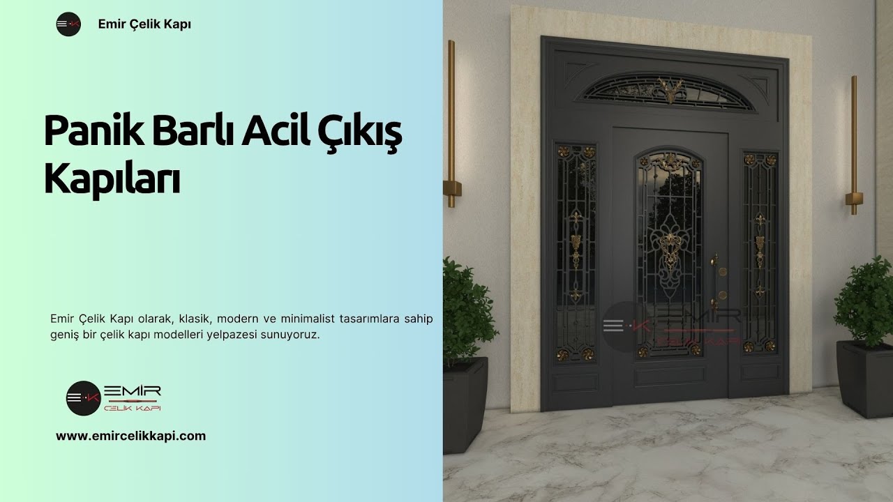🚨Panik Barlı Acil Çıkış Kapıları #celikkapi #villakapisi #interiordesign #homedecoration #decoration
