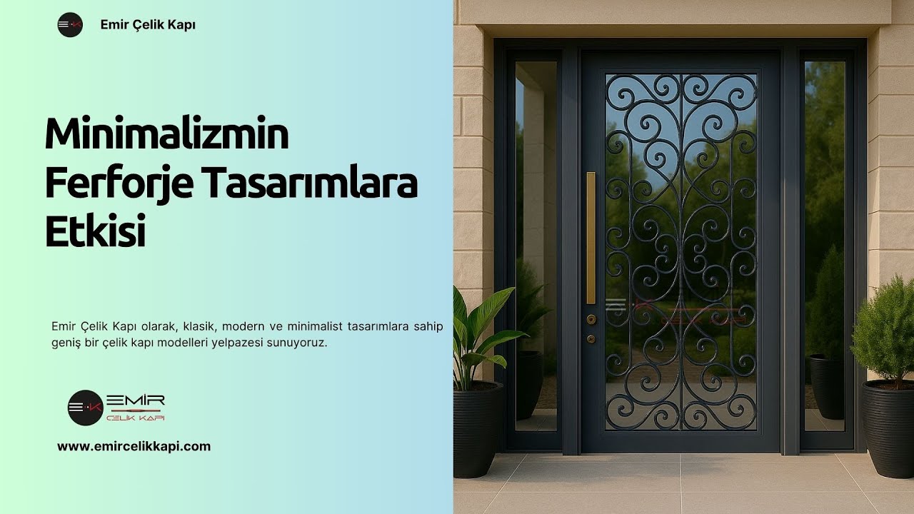 🧩 Minimalizmin Ferforje Tasarımlara Etkisi #celikkapi #villakapisi #interiordesign #homedecoration