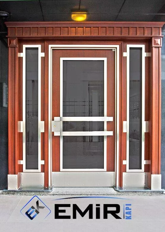 Ebk-005 Beylikdüzü Bina Kapısı Apartman Giriş Kapısı Modelleri İndirimli Kompozit Bina Kapısı Çelik Kapı Fiyatları
