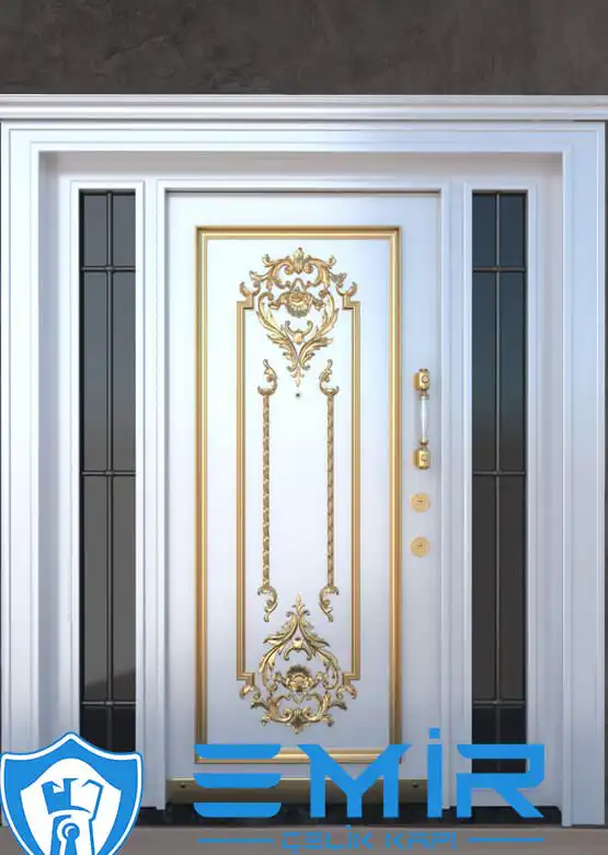 Altın Varaklı Çelik Kapı Dış Kapı Villa Kapısı Modelleri Evk-104 1 Altın Varaklı Çelik Kapı Dış Kapı Villa Kapısı Modelleri Evk-104
