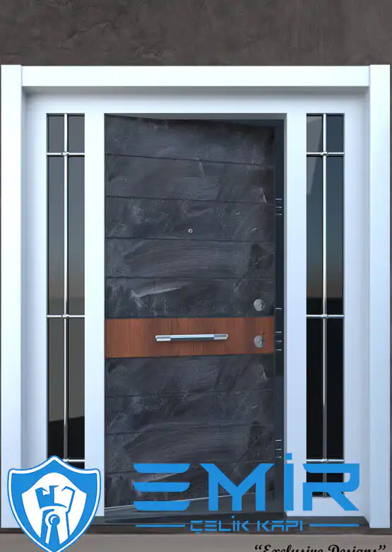 Modern Villa Kapısı Dış Kapı Çelik Kapı Evk-106