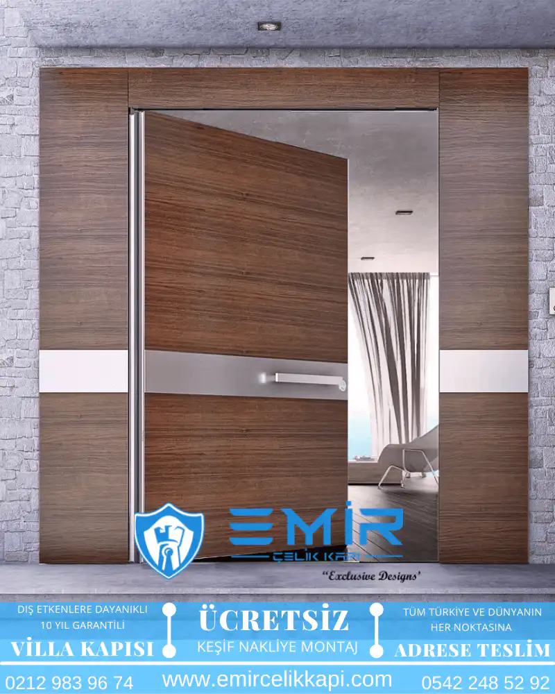 Villa Kapısı Modelleri 242 1 Villa Kapısı Modelleri 242 - Modern Dış Mekan Çelik Kapı
