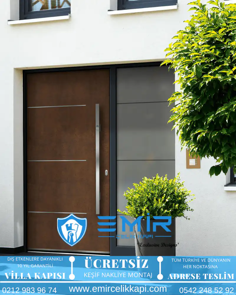 Kompozit Villa Kapısı Modelleri 255 1 Kompozit Villa Kapısı Modelleri 255 - Modern Ve Güvenli Villa Giriş Kapısı