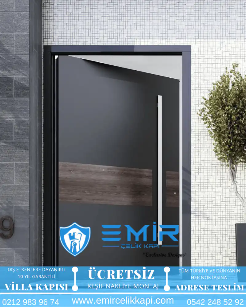 Modern Villa Kapısı Modelleri 260 - Emir Çelik Kapı
