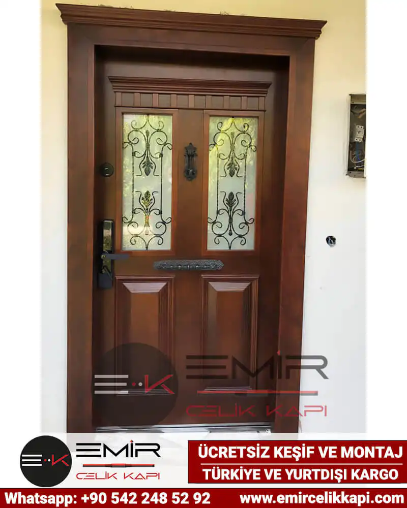 Villa Kapısı Modelleri Fiyatları 839 1 Emir Çelik Kapı Villa Kapısı Modelleri Fiyatları 839 - Modern Ve Lüks Kompozit Dış Mekan Çelik Villa Kapısı