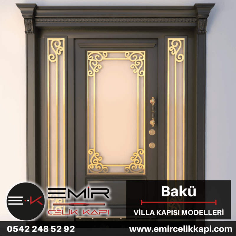 Bakü Villa Kapısı Modelleri Fiyatları Villa Giriş Kapısı Kompozit Villa Dış Kapıları Entrance Doors Haustüren Steeldoors Seyfqapilar