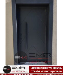 Antrasit Modern Klasik Çelik Kapı Özel Üretim İstanbul Çelik Kapı Modelleri Çelik Kapı Fiyatları Emir Çelik Kapı