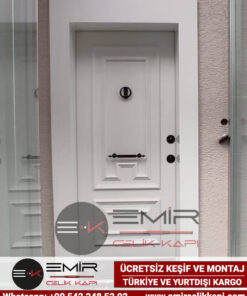 Klasik Beyaz Çelik Kapı Modelleri Çelik Kapı Fiyatları (2)