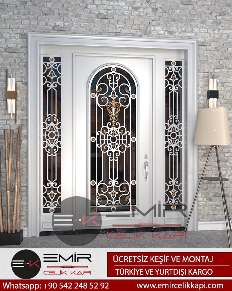 Beyaz-Villa-Kapisi-Ferforje-Celik-Kapi-Min