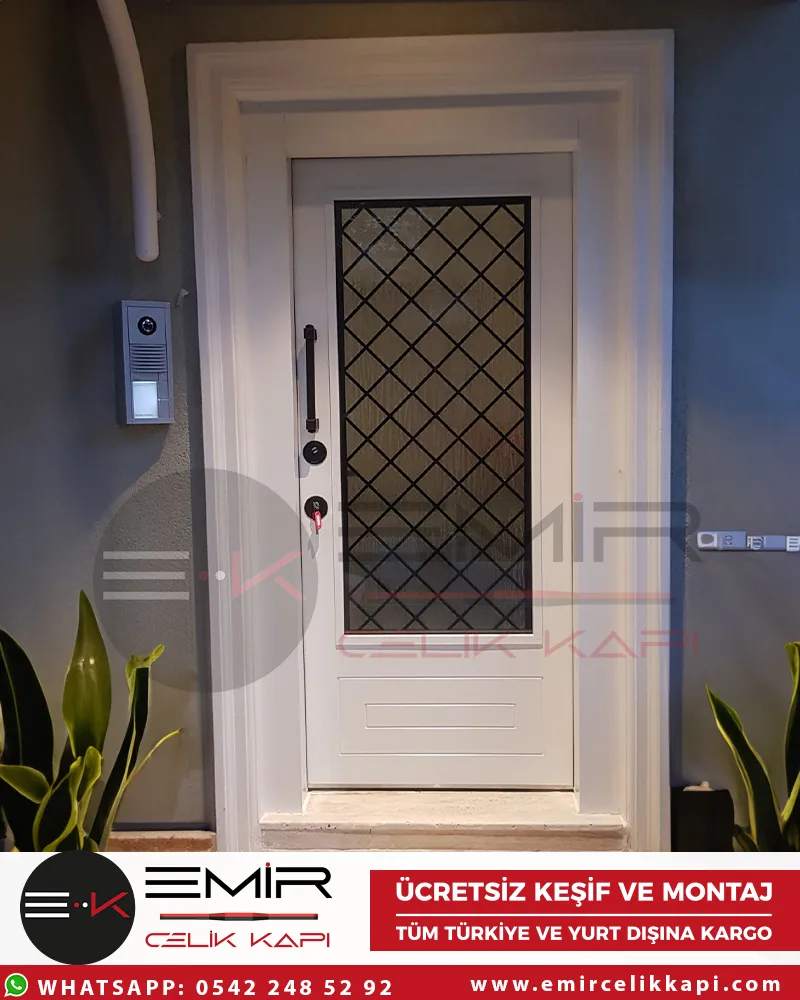 Beyaz-Tek-Kanat-Camli-Villa-Kapisi