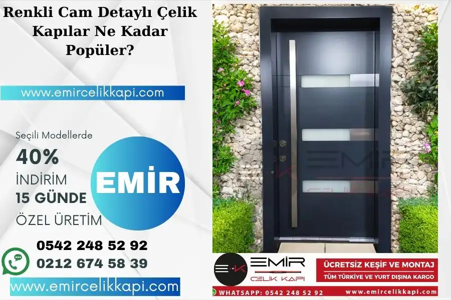 Renkli Cam Detaylı Çelik Kapılar Ne Kadar Popüler? 1 39 1