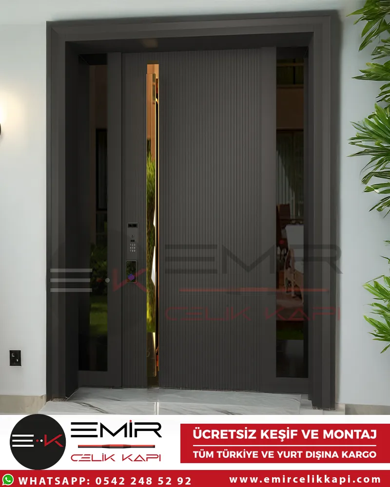 Mat-Siyah-Cizgili-Villa-Kapisi-Altin-Detayli