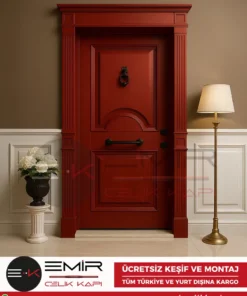 Selene-Kirmizi-Klasik-Celik-Kapi