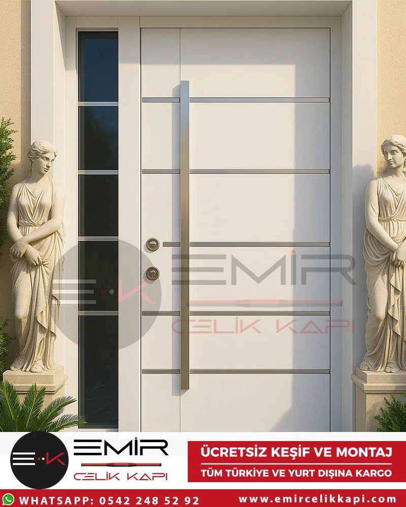 Arsenal-Sade-Beyaz-Villa-Kapisi-Celik-Dis-Kapi