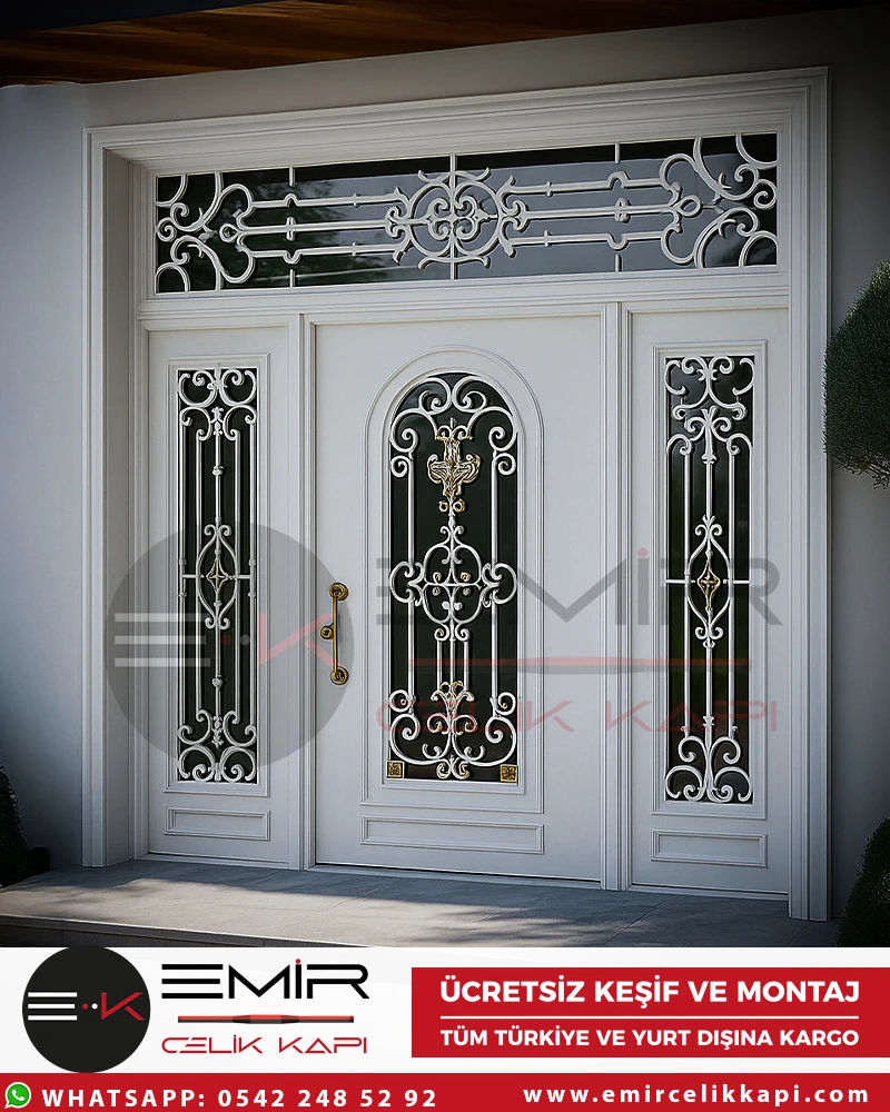 Seul-Ferforje-Villa-Kapisi-Celik-Kapi-Beyaz-Emir
