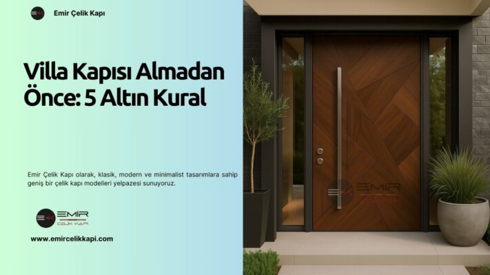 Villa Kapısı Almadan Önce: 5 Altın Kural