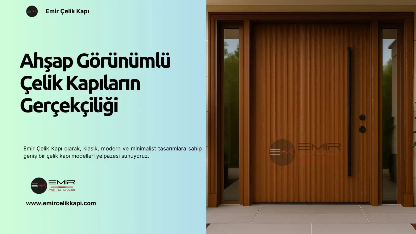 Ahşap Görünümlü Çelik Kapı: Doğal Estetik, Üstün Güvenlik 2 Ahşap Görünümlü Çelik Kapıların Gerçekçiliği