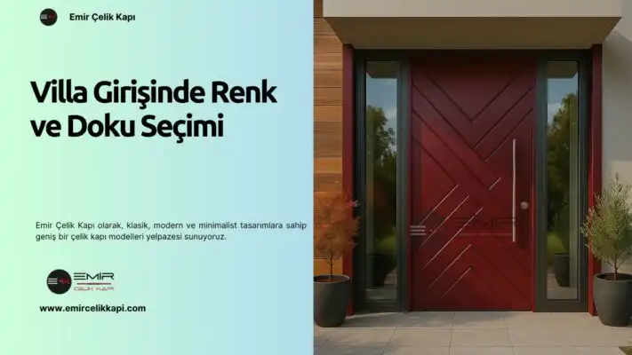 Villa Girişinde Renk Ve Doku Seçimi