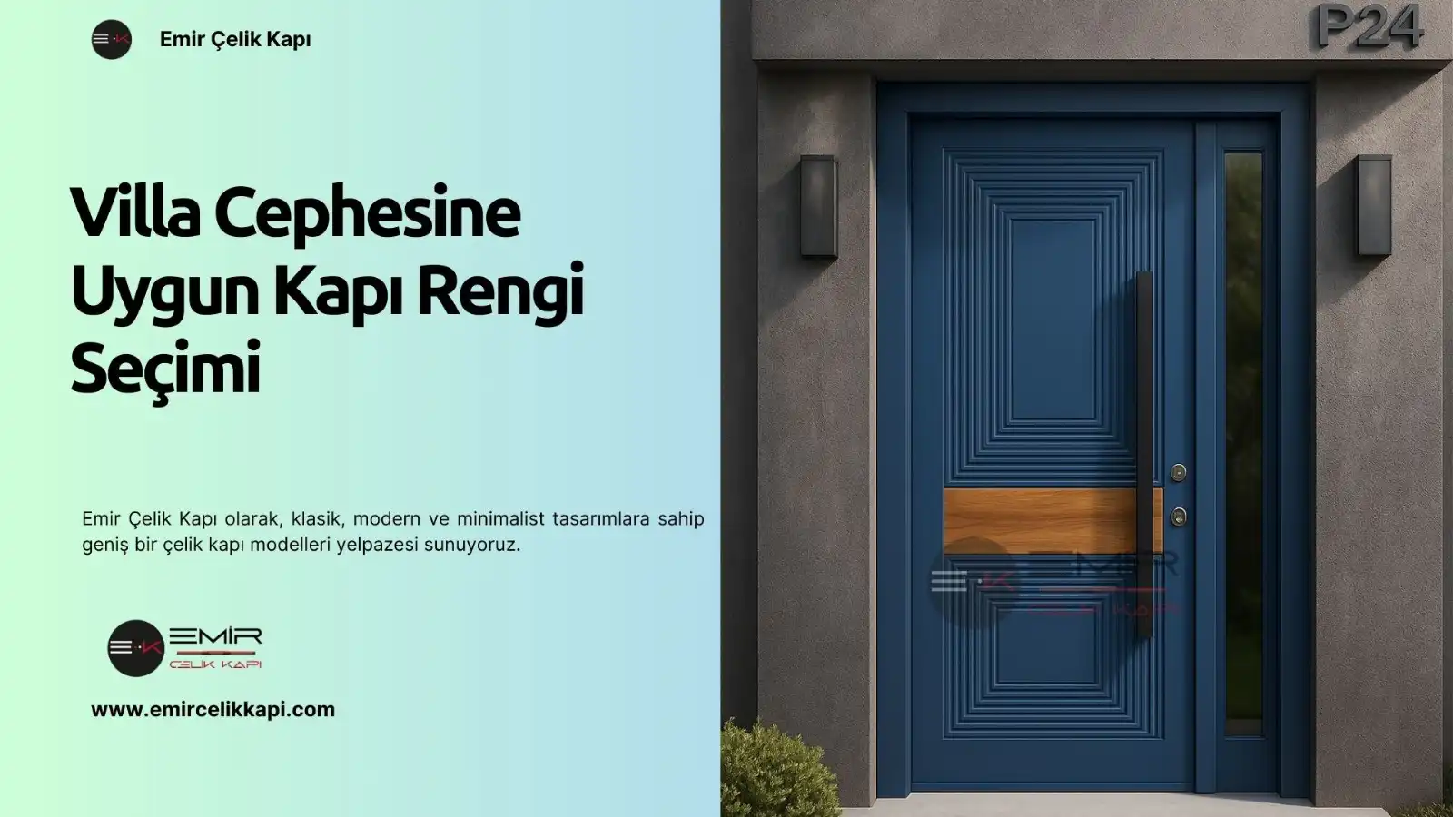 Villa Cephesine Uygun Kapı Rengi Seçimi 1 Villa Cephesine Uygun Kapı Rengi Seçimi