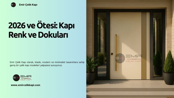 2026 Ve Ötesi: Kapı Renk Ve Dokuları