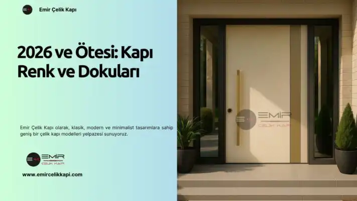 2026 Ve Ötesi: Kapı Renk Ve Dokuları