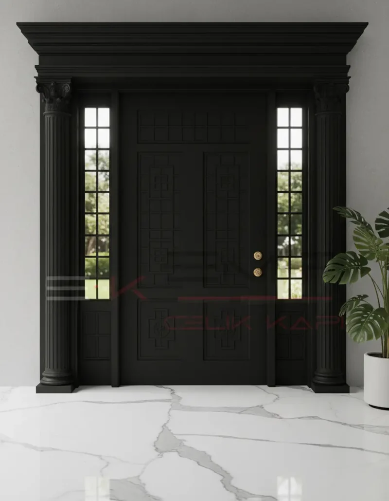 Ahşap Villa Kapısı Grazia 2 Ahsap Villa Kapisi Grazia Siyah 1