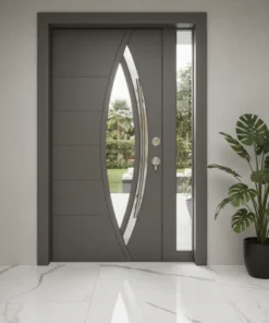 Antrasit Camli Villa Kapisi 583 Gri 1