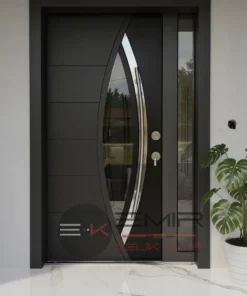 Antrasit Camli Villa Kapisi 583 Siyah 1