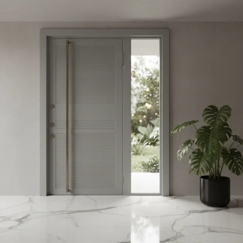 Siyah Ledli Villa Kapisi Compact Erling Gri 1