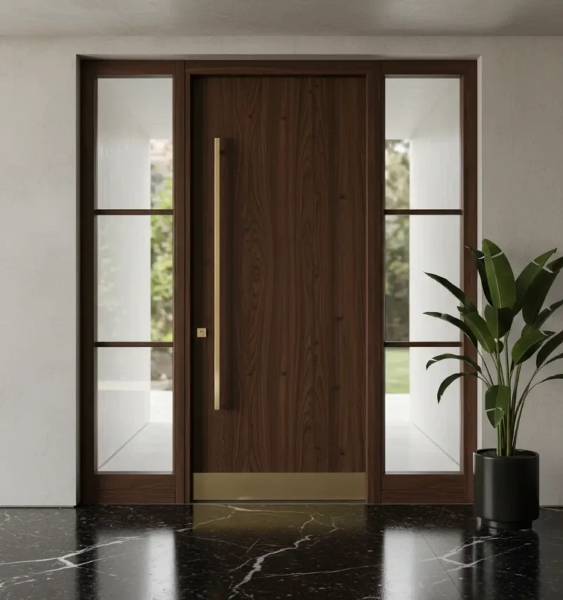 Ahşap Kaplama Camlı Villa Kapısı 587 5 Ahsap Kaplama Camli Villa Kapisi 587 Ceviz