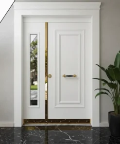 Ahsap Kaplama Celik Villa Kapisi 577 Beyaz
