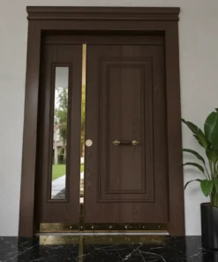 Ahsap Kaplama Celik Villa Kapisi 577 Ceviz
