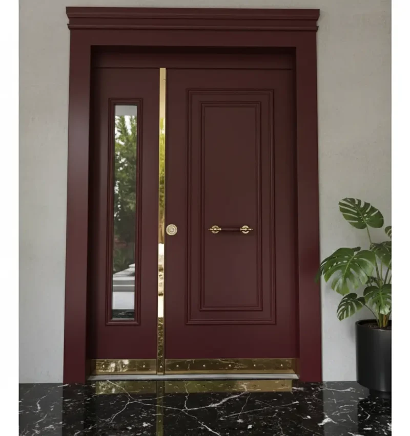 Ahşap Kaplama Çelik Villa Kapısı 577 3 Ahsap Kaplama Celik Villa Kapisi 577 Kirmizi