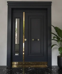 Ahsap Kaplama Celik Villa Kapisi 577 Siyah