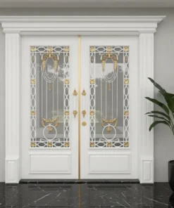 Ahsap Kaplama Celik Villa Kapisi 578 Beyaz