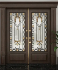 Ahsap Kaplama Celik Villa Kapisi 578 Ceviz