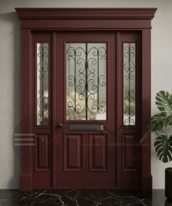 Ahsap Villa Kapisi Caterina Kirmizi