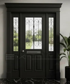 Ahsap Villa Kapisi Caterina Siyah