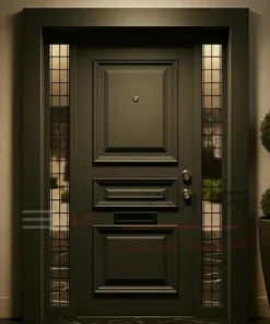 Ahsap Villa Kapisi Francesca Siyah