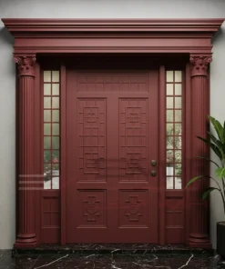 Ahsap Villa Kapisi Grazia Kirmizi