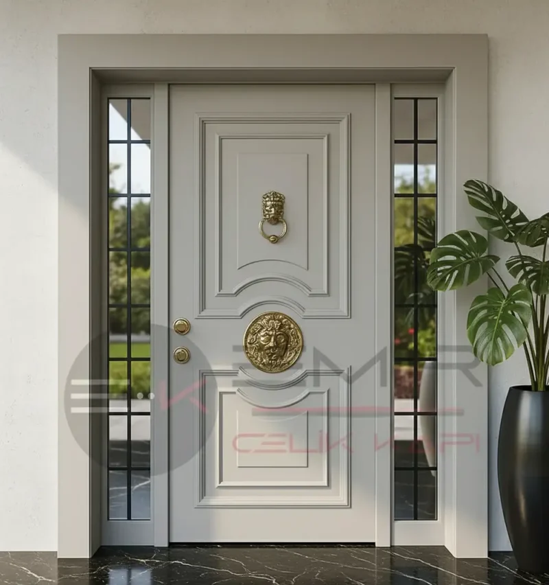Ahşap Villa Kapısı Rosa 4 Ahsap Villa Kapisi Rosa Gri