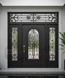 Ahsap Villa Kapisi Zita 2 Siyah