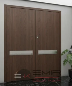 Antrasit Kompozit Kompakt Villa Kapisi 580 Ceviz
