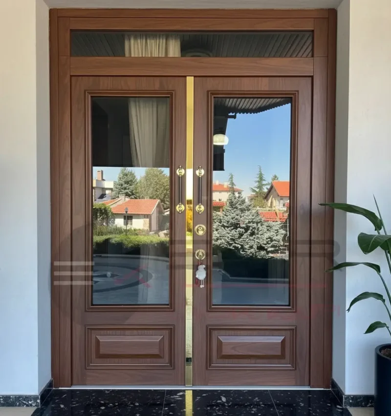 Antrasit Villa Kapısı Kemerburgaz 5 Antrasit Villa Kapisi Kemerburgaz Ceviz