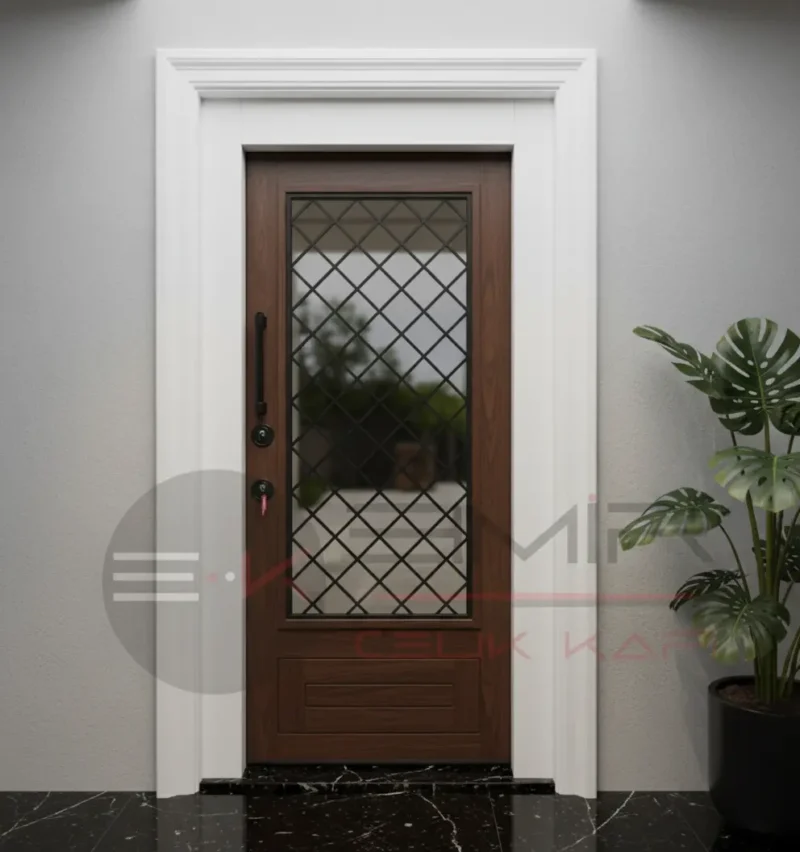 Beyaz Camlı Villa Kapısı Zekeriyaköy 5 Beyaz Camli Villa Kapisi Zekeriyakoy Ceviz