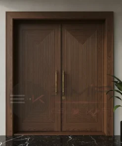 Beyaz Villa Kapisi Clounce Ceviz