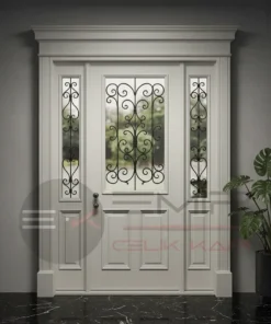 Beyaz Villa Kapisi Emilia Gri