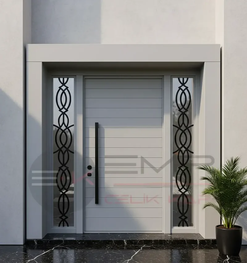 Beyaz Villa Kapısı Macellan 4 Beyaz Villa Kapisi Macellan Gri