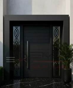Beyaz Villa Kapisi Macellan Siyah