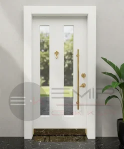 Camli Kompozit Villa Kapisi Kocaeli Beyaz